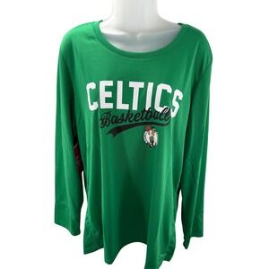 ULTRA GAME NBA Boston Celtics Basketball Long Sleeve Shirt Mens XL Green NEW‎